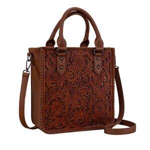 Trinity Ranch by Montana West Tote Cross Body Bag Purse Western Floral Tooled